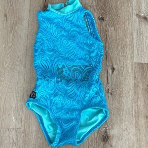 Turquoise Lace Sleeveless Bodysuit